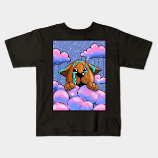 Cute Puppy in Cloud Kids T-Shirt